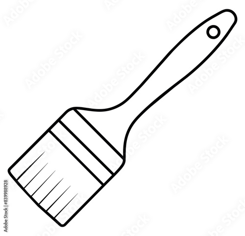 Black paintbrush isolated icon. Vector illustration