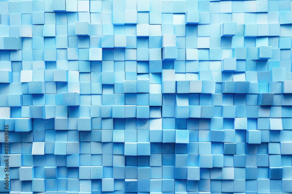 The design resembles a mosaic made up of blue squares suitable for a background setting The design resembles a mosaic made up of blue squares suitable for a background setting