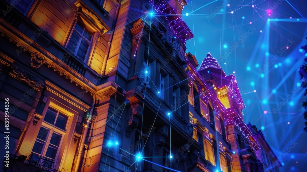 historic building equipped with discrete P-IoT sensors that monitor the ...