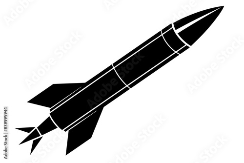 missile silhouette vector illustration