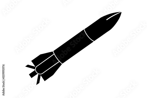 missile silhouette vector illustration