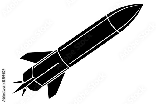 missile silhouette vector illustration