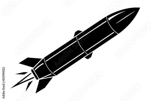 missile silhouette vector illustration