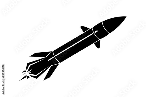 missile silhouette vector illustration