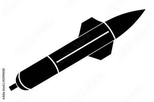 missile silhouette vector illustration