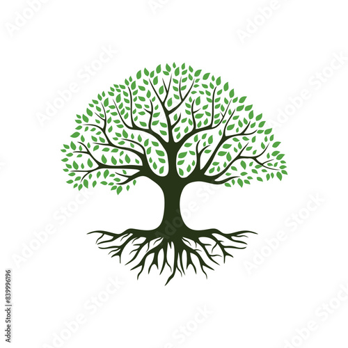 Tree of life logo design vector template