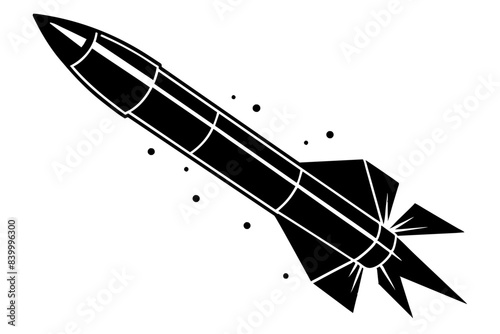 missile silhouette vector illustration