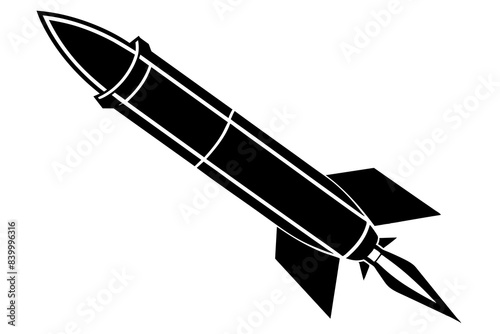 missile silhouette vector illustration