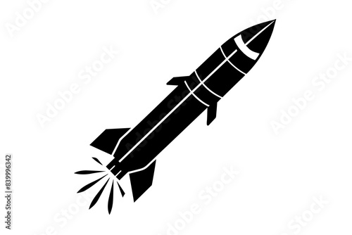 missile silhouette vector illustration