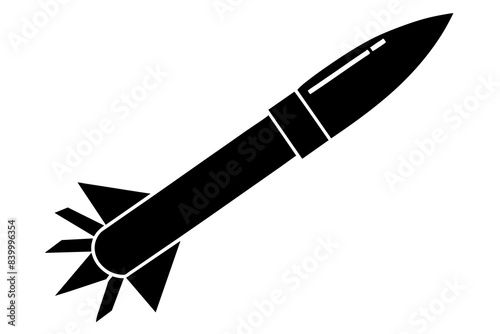 missile silhouette vector illustration