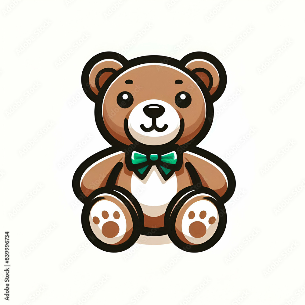 Teddybear, panda bear logo illustration Teddybear, panda bear logo illustration