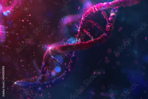 DNA gene helix spiral molecule structure. Blue DNA structure isolated background. 3D illustration. Cell human cell animal cell science DNA biology stem cell