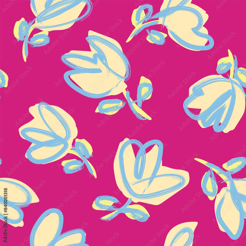 Pastel Abstract Floral Seamless Pattern Design Pastel Abstract Floral Seamless Pattern Design