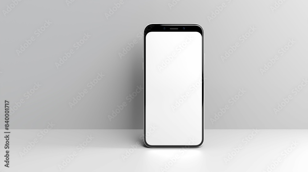 Smartphone with blank white screen isolated on white background phone mockup Smartphone with blank white screen isolated on white background phone mockup
