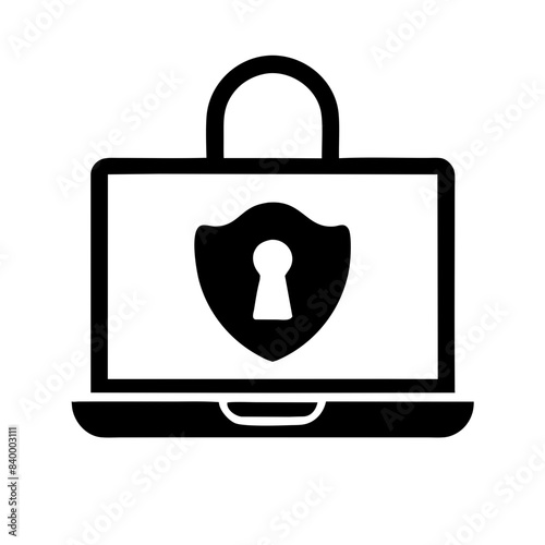 Shielded Digital: Cyber Security Icon Design photo