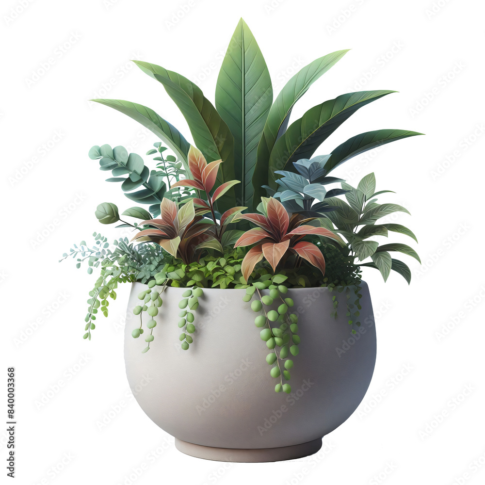 Plant pot isolated on transparent background Plant pot isolated on transparent background