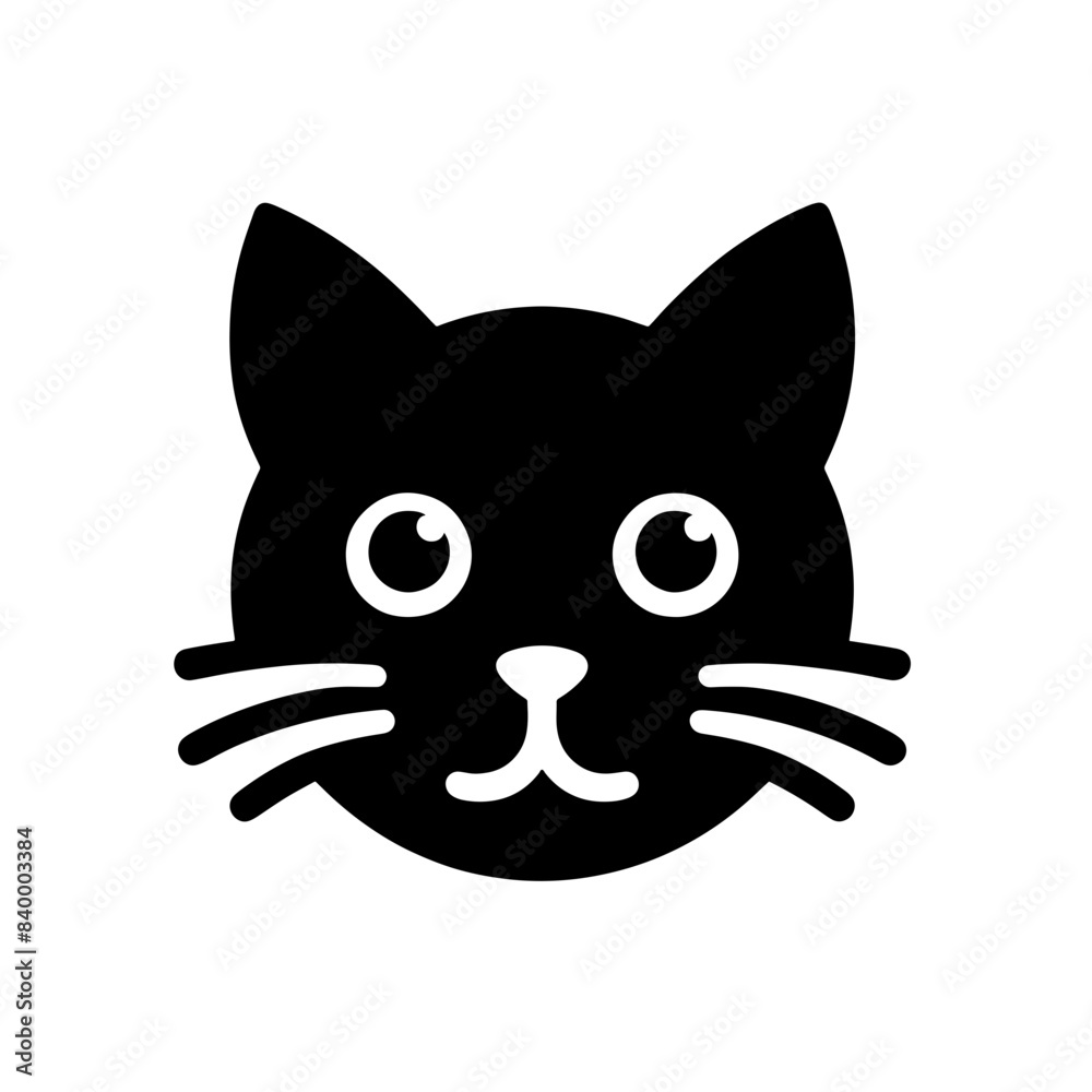 simple silhouette of cat on a white background vector simple silhouette of cat on a white background vector