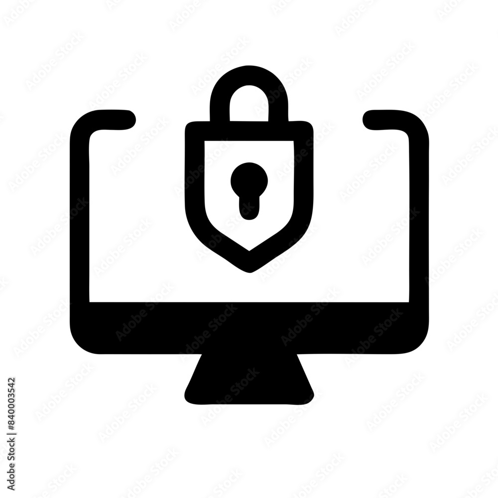 Shielded Digital: Cyber Security Icon Design Shielded Digital: Cyber Security Icon Design