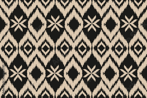 Ethnic Seamless Pattern Ikat geometric Indian style.Tribal ethnic texture. seamless striped pattern in Aztec style.Indian, Gypsy, and African rug. Bohemian.