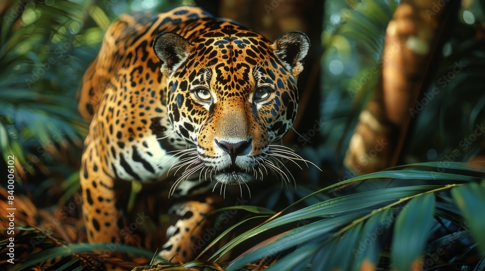 Artificial Intelligence Jaguars in Dense Rainforest Ecosystem