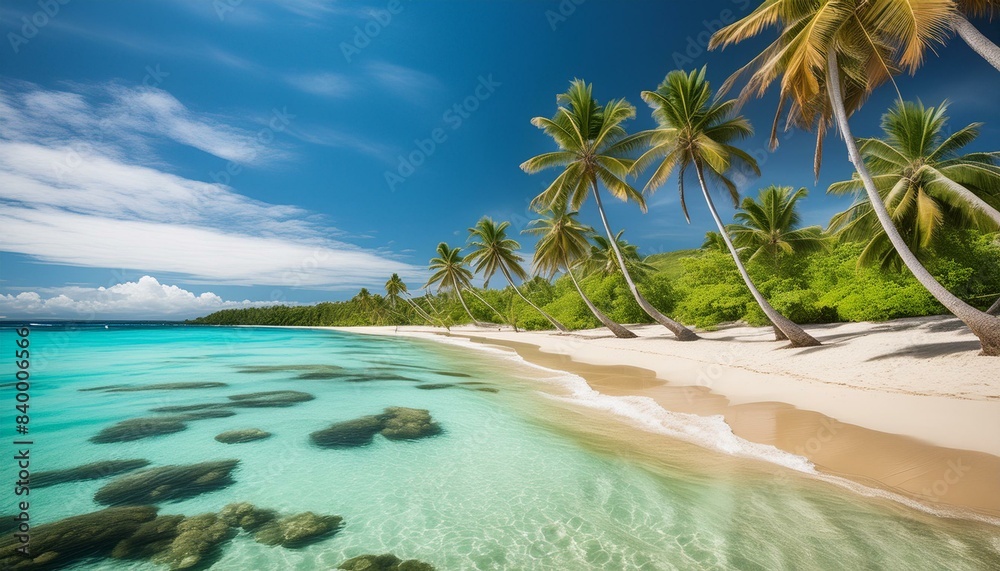 Fototapeta premium beach with palm trees