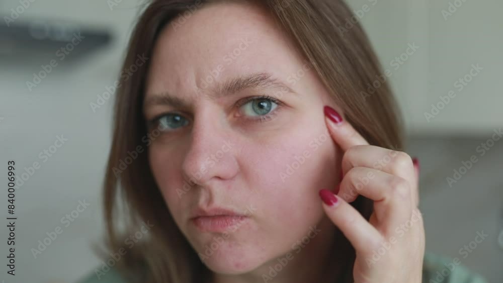 Early Morning Facial Skincare Routine by a Young Woman in Her Home Bathroom Early Morning Facial Skincare Routine by a Young Woman in Her Home Bathroom