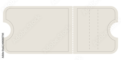 Ticket design template Vector illustration Retro style Copy space Isolated on white background Text space