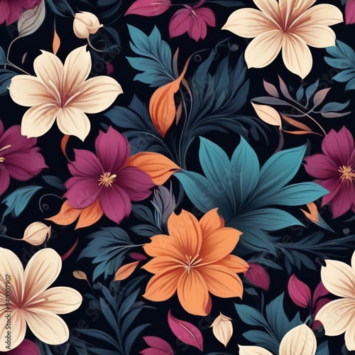 natural background of blooming flowers