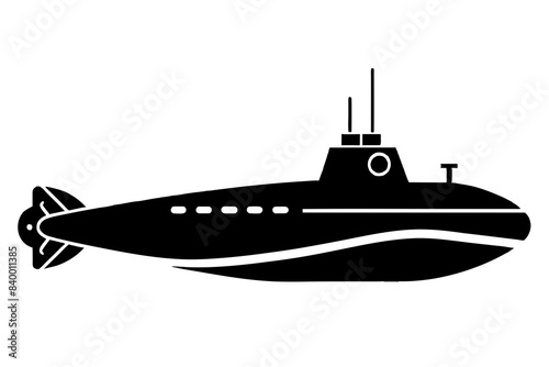 submarine silhouette vector illustration