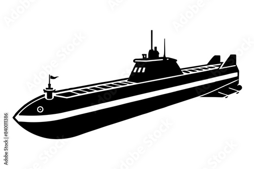 submarine silhouette vector illustration