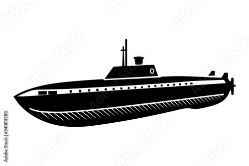 submarine silhouette vector illustration © Shiju Graphics