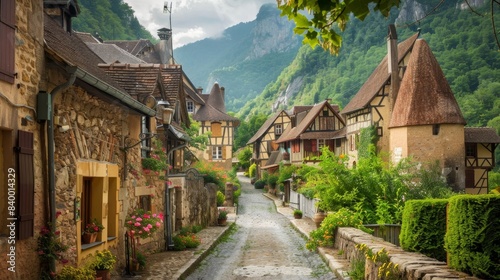 Adventurous Exploration of a Quaint Mountain Village with Charming Architecture