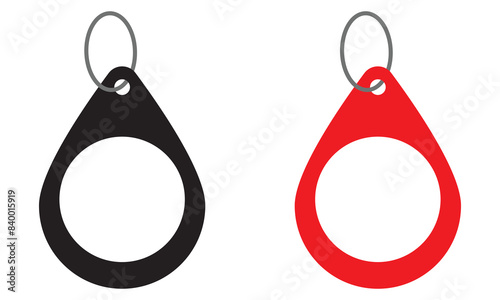 Red and black key label. vector illustration. EPS 10