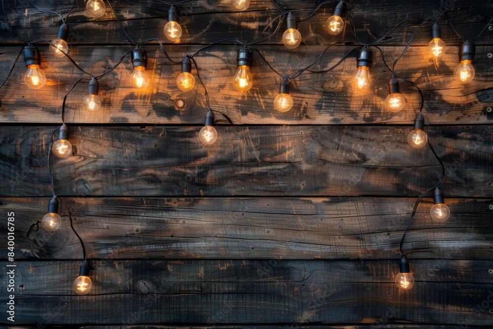 Fototapeta premium Wooden wall lights closeup