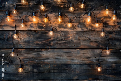 Wooden wall lights closeup