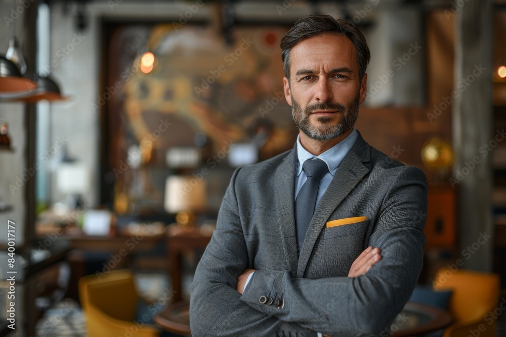 Well-dressed businessman at a diner Well-dressed businessman at a diner