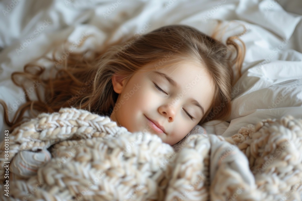 Sleeping child in bed Sleeping child in bed