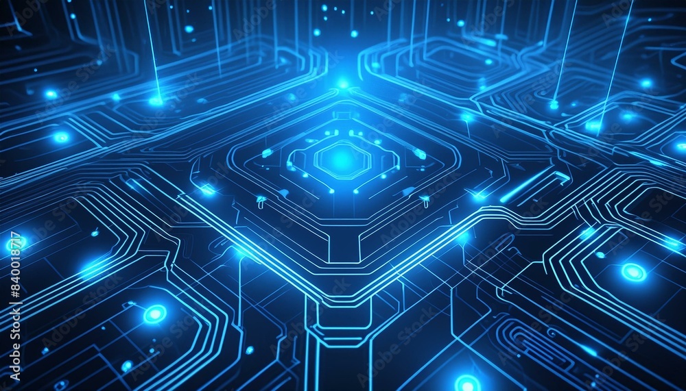 futuristic glowing blue circuit board pattern modern tech abstract background futuristic glowing blue circuit board pattern modern tech abstract background