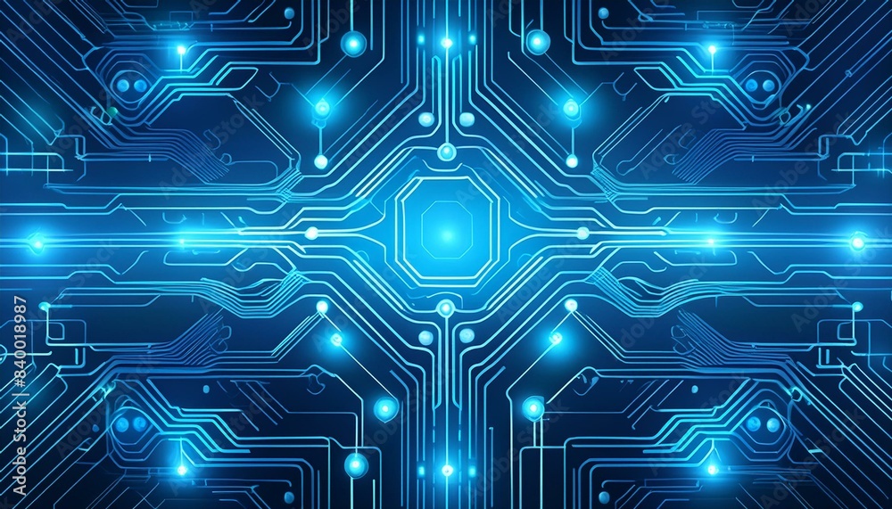 futuristic glowing blue circuit board pattern modern tech abstract background futuristic glowing blue circuit board pattern modern tech abstract background