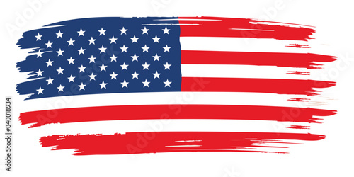 a USA flag on a transparent background