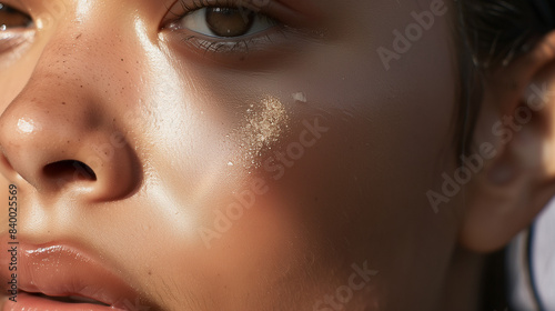 Wallpaper Mural Portrait of woman with flawlessly clear skin, soft lighting, subtle eye makeup, suitable for advertising natural cosmetics.

 Torontodigital.ca