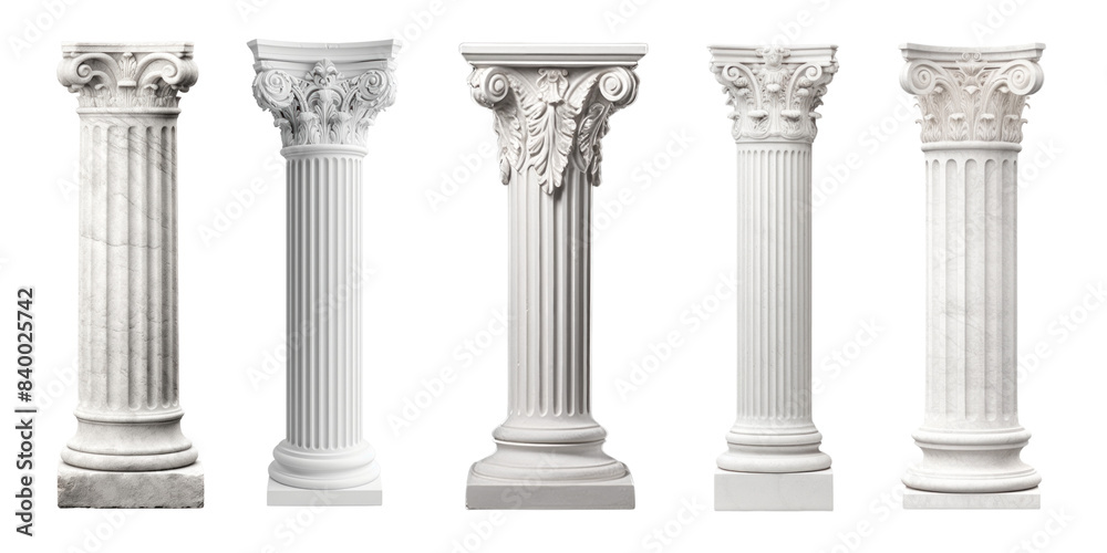 Pillar png cut out element set Pillar png cut out element set