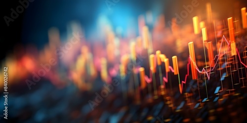 Abstract stock market graph design. Concept Finance, Abstract, Stock Market, Graph Design, Data Visualization photo