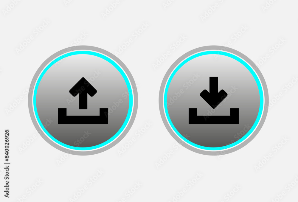 Upload, Download icon button vector illustration. for mobile apps, web apps and print media. Upload, Download icon button vector illustration. for mobile apps, web apps and print media.