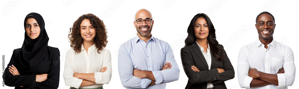 Business people png element set on transparent background
