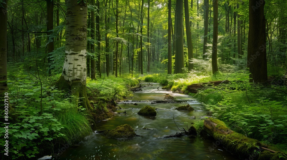 A picture of a forest with trees A picture of a forest with trees