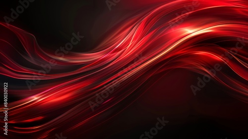 A red wave with a black background or wallpaper