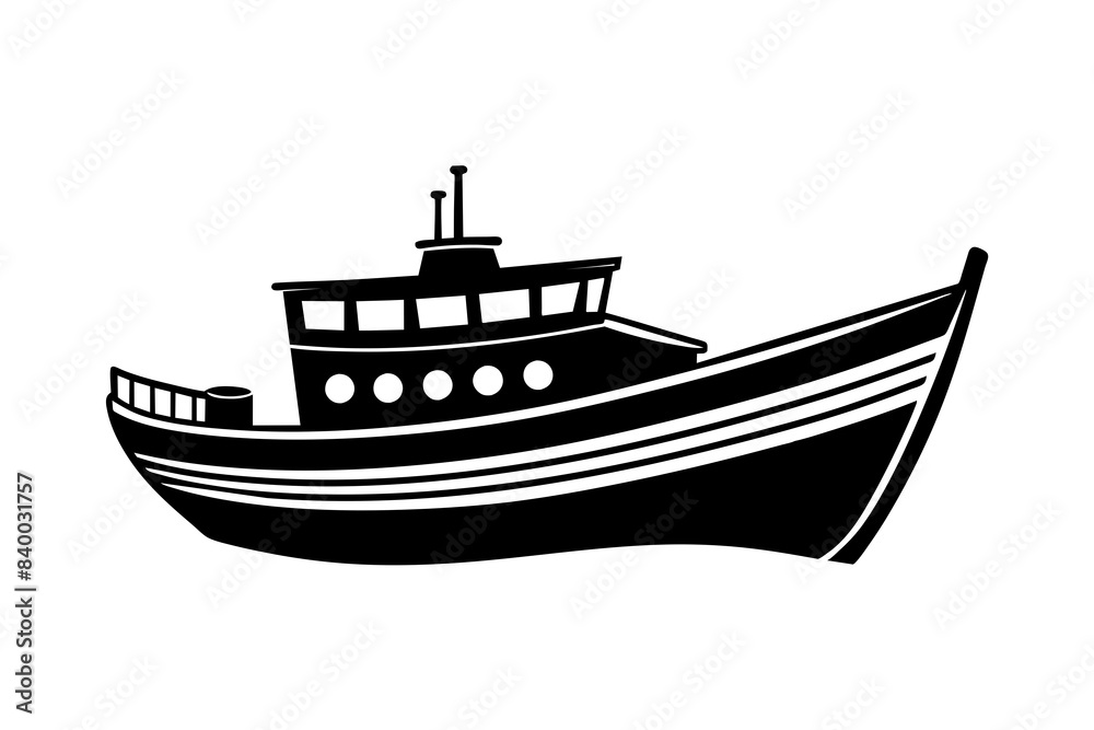 boat silhouette vector illustration boat silhouette vector illustration