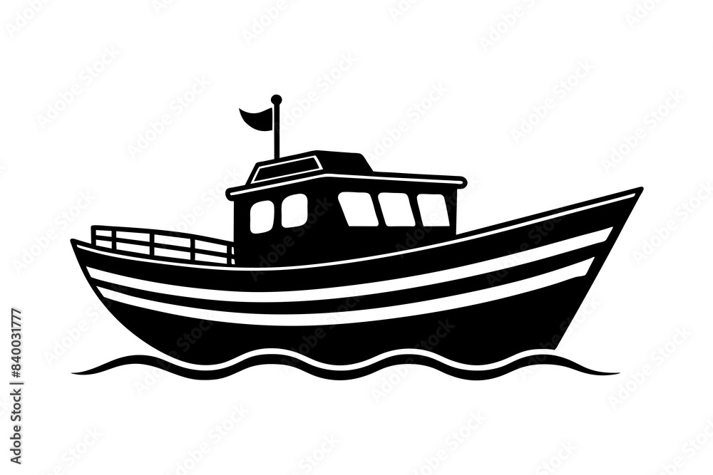 boat silhouette vector illustration boat silhouette vector illustration