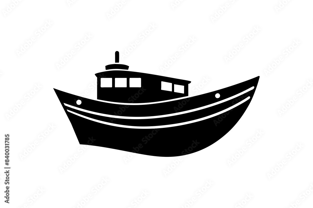 boat silhouette vector illustration boat silhouette vector illustration